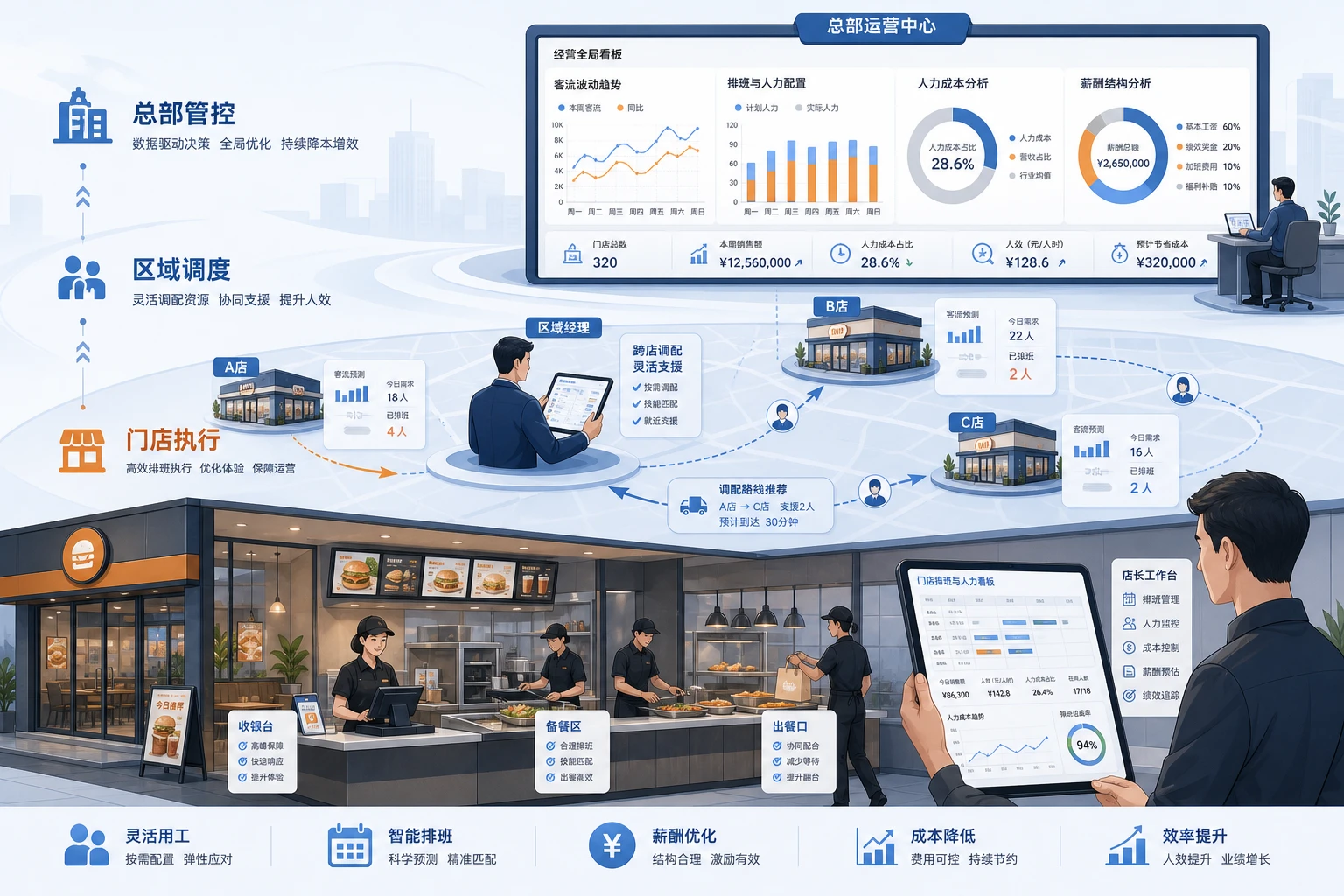 2026年连锁餐饮门店灵活用工与薪酬成本优化路径