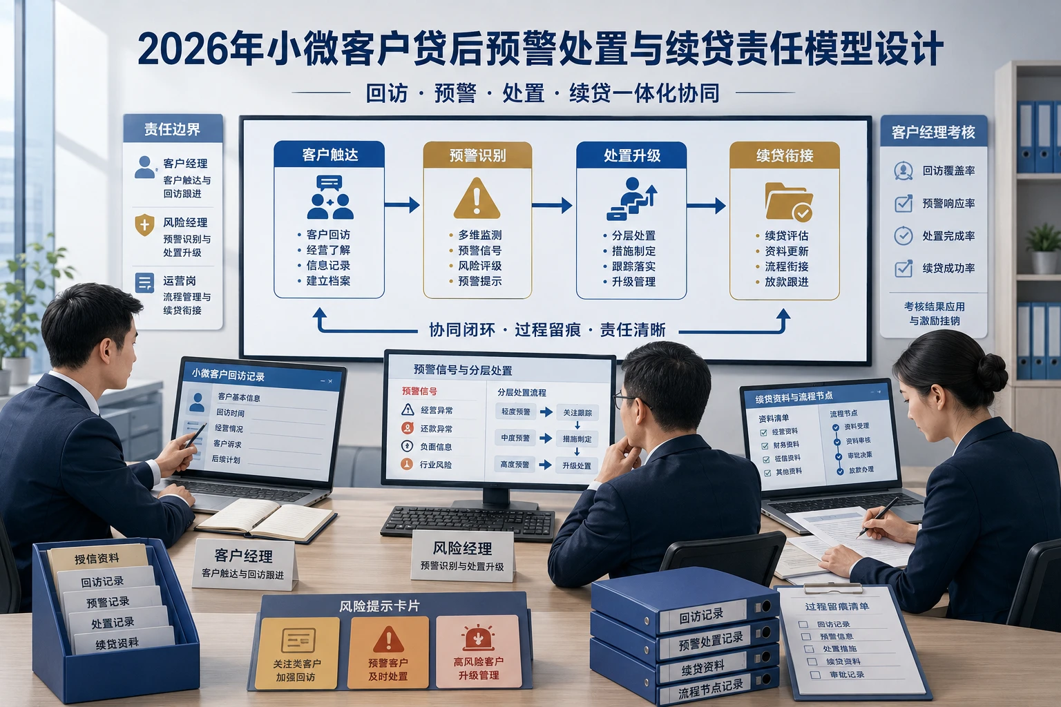 2026年小微客户贷后预警处置与续贷责任模型设计