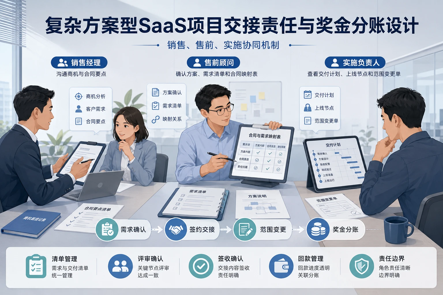 复杂方案型SaaS项目交接责任与奖金分账设计（2026年版）
