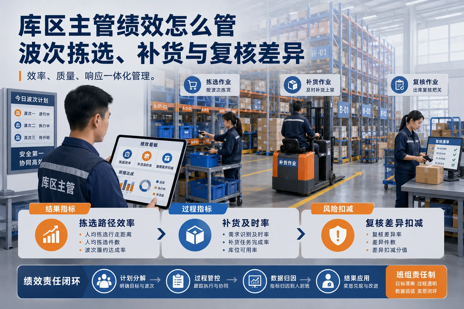 2026年库区主管绩效怎么管波次拣选、补货与复核差异