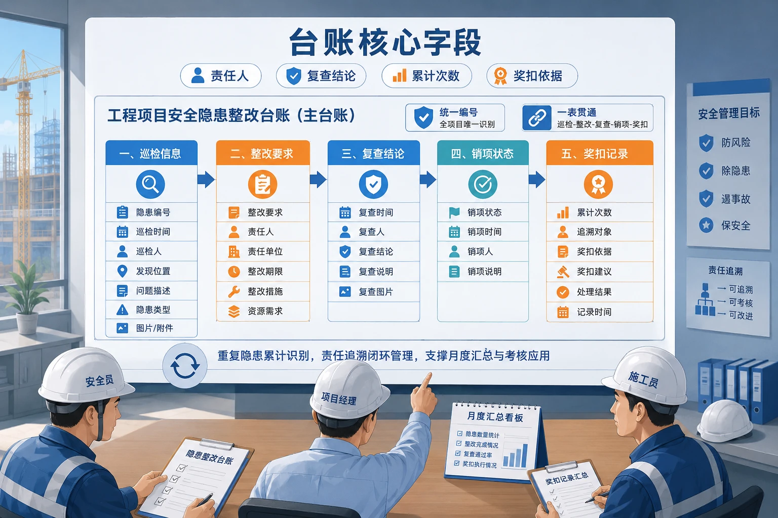 工程项目安全巡检整改奖扣台账模板（2026年版）