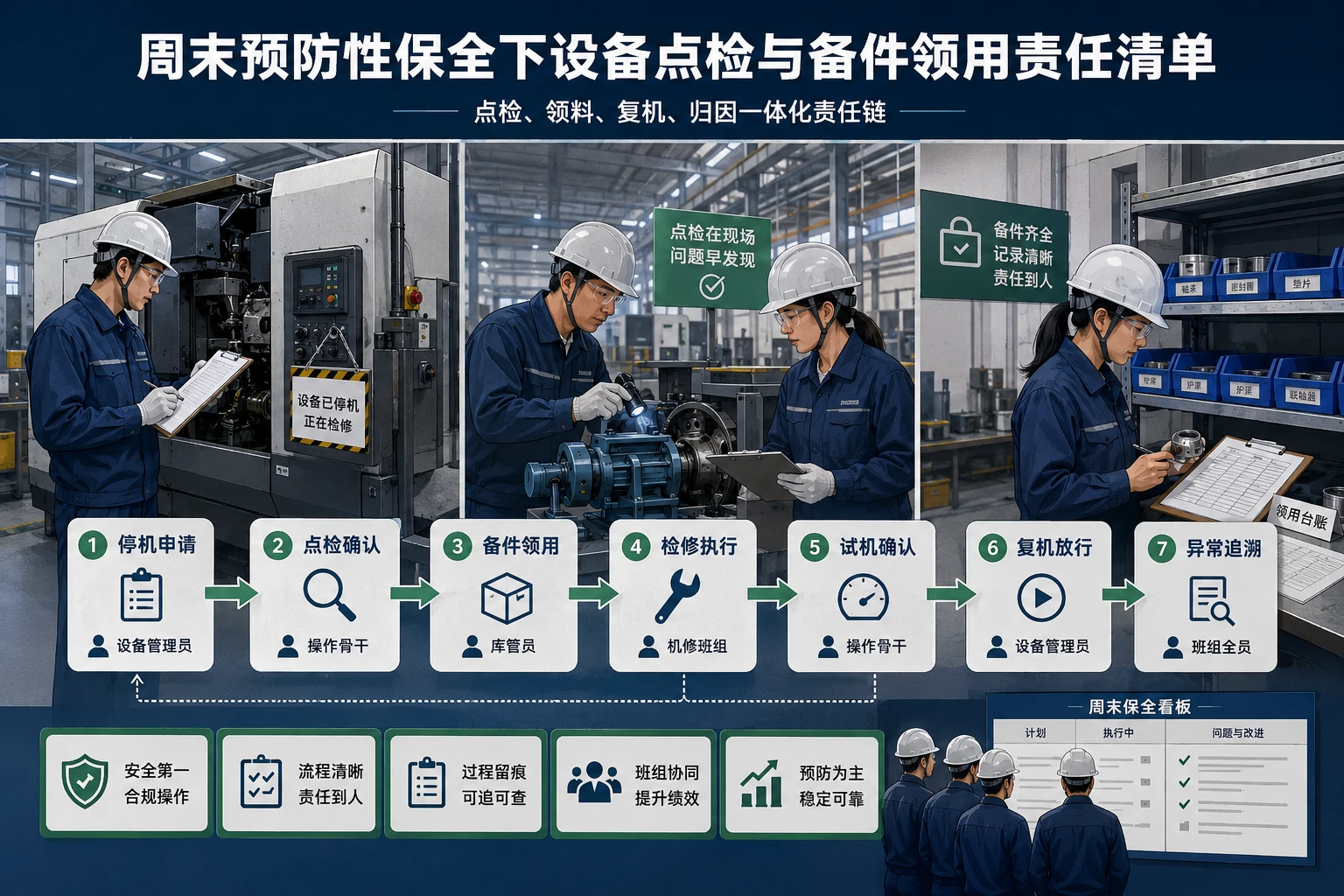 周末预防性保全下设备点检与备件领用责任清单设计（2026年版）