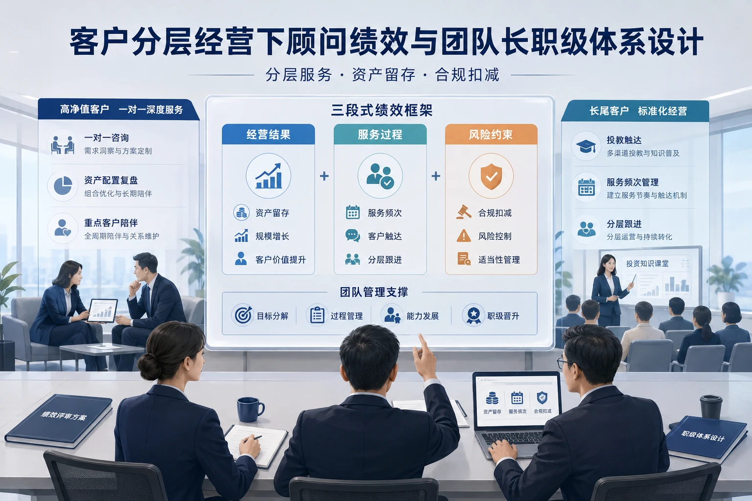 客户分层经营下顾问绩效与团队长职级体系设计