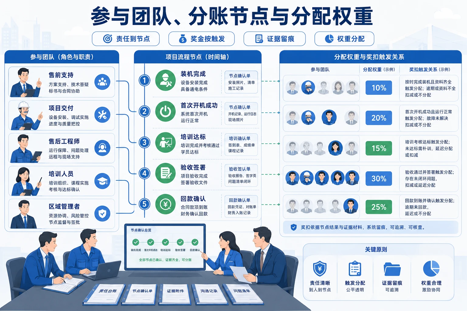医疗器械新装机验收与培训移交奖金分账机制设计