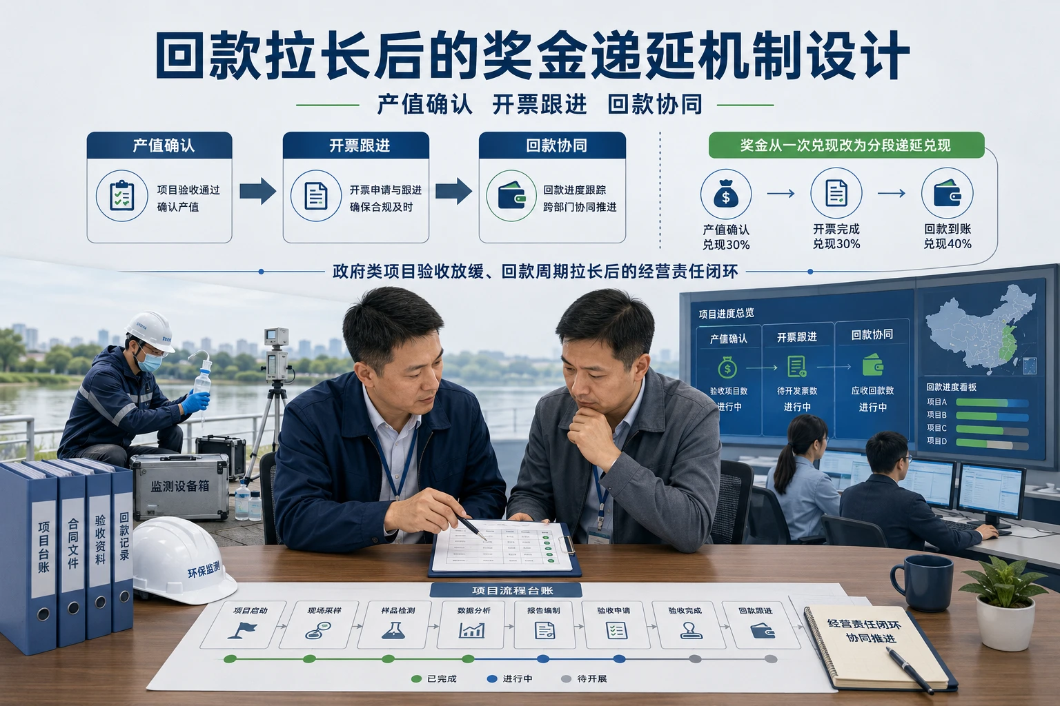 2026年环保监测政府项目回款拉长后的奖金递延机制设计