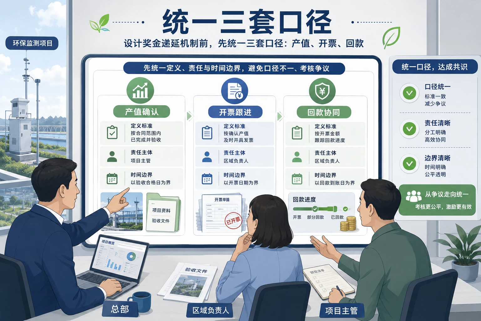 2026年环保监测政府项目回款拉长后的奖金递延机制设计
