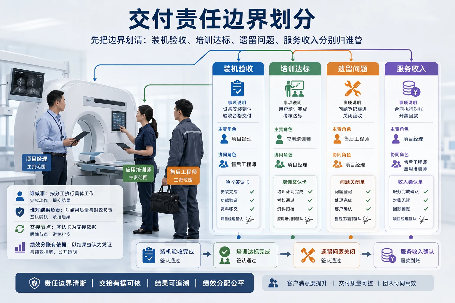 医疗器械交付后装机验收与培训移交责任机制设计