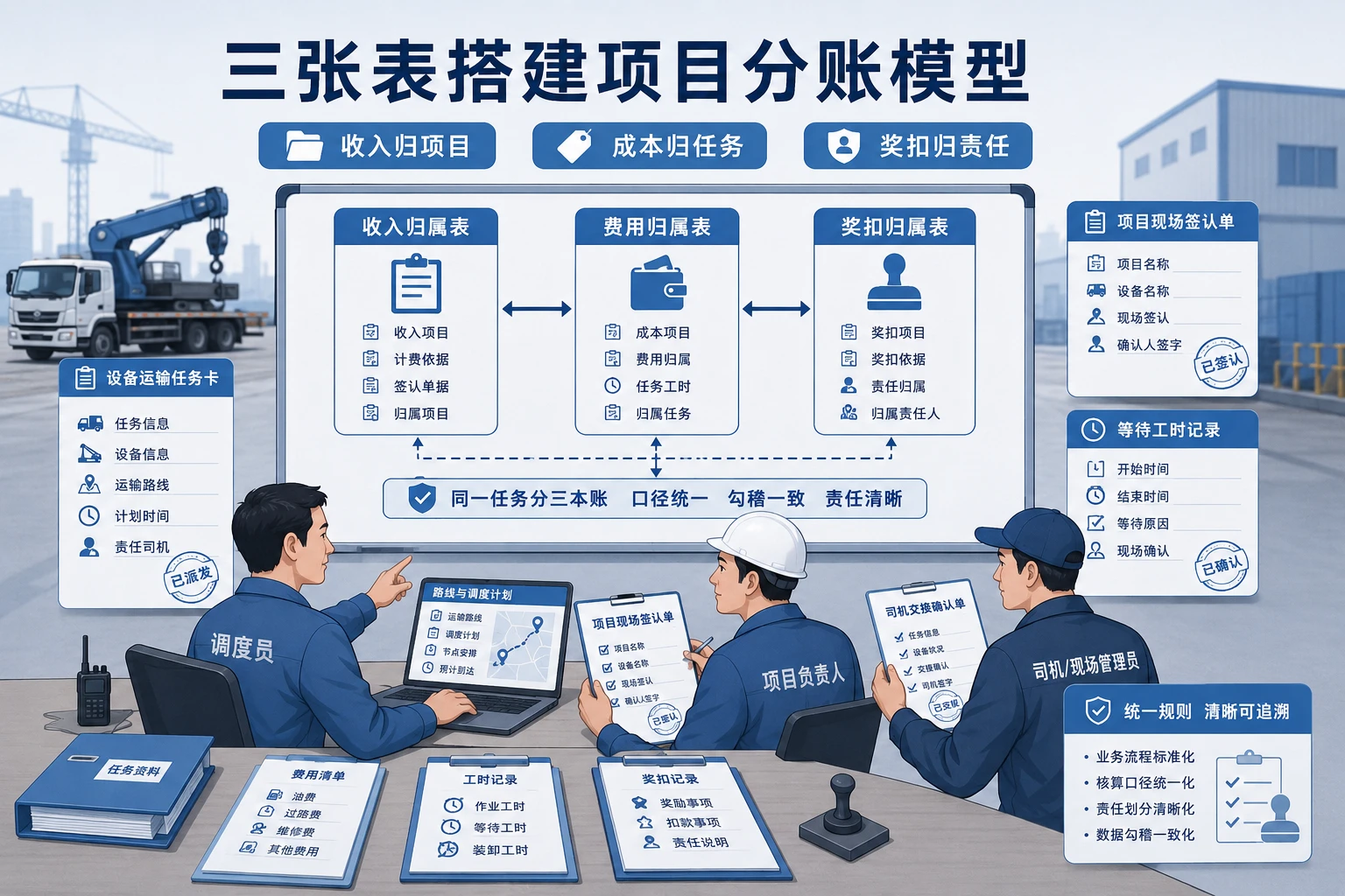 跨工地轮转下设备出入场奖金分账机制设计