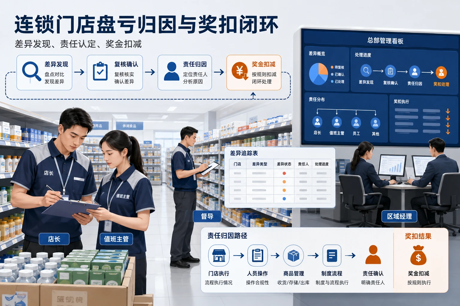 2026年连锁门店盘亏归因与奖金扣减闭环设计