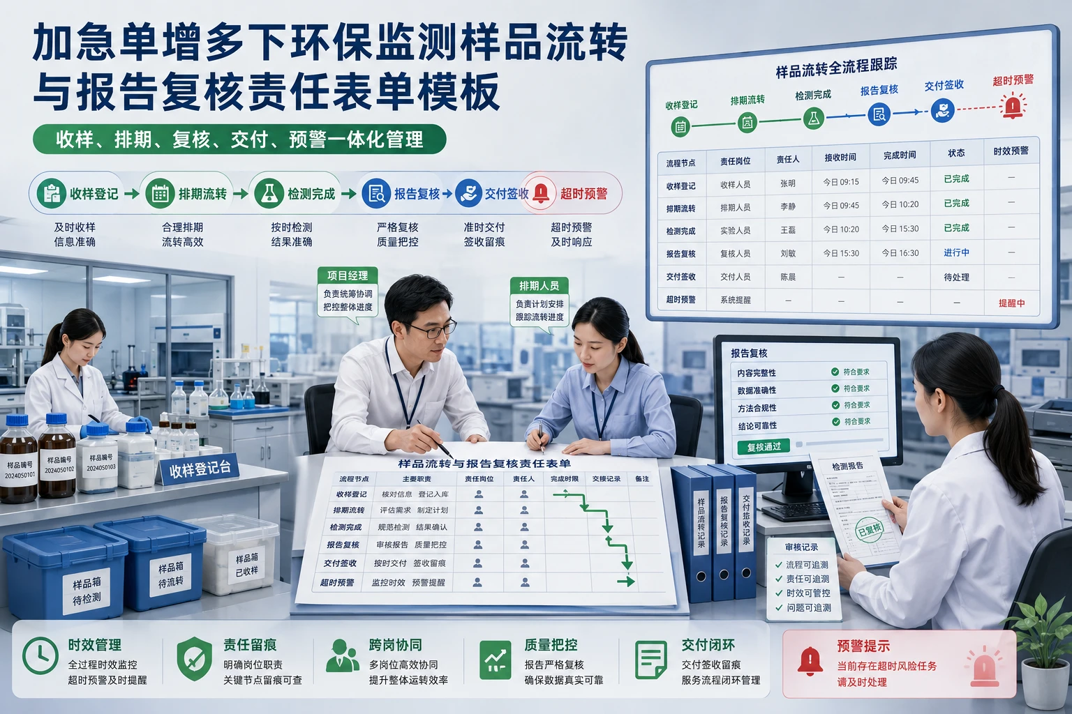 加急单增多下环保监测样品流转与报告复核责任表单模板（2026年版）