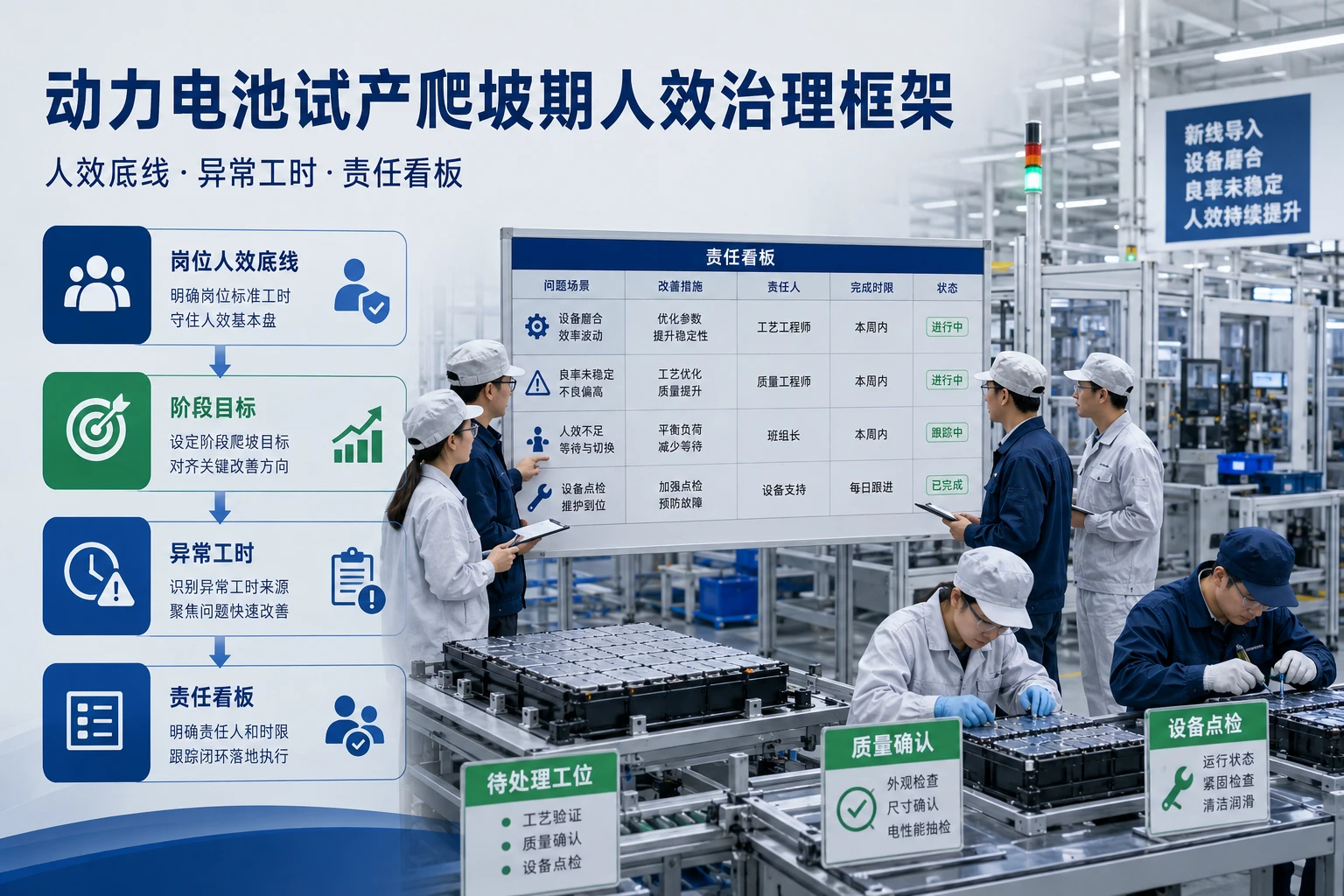 2026年动力电池试产爬坡期人效底线与异常工时治理框架