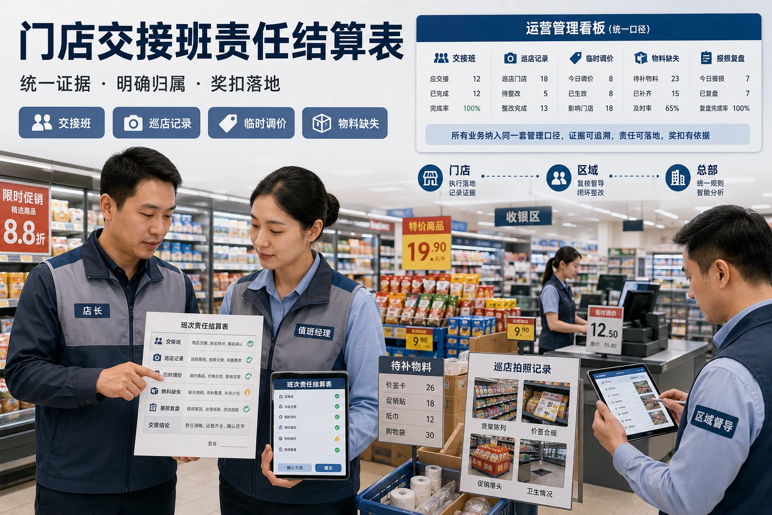 连锁门店交接班责任结算表模板与奖扣口径设计（2026年版）