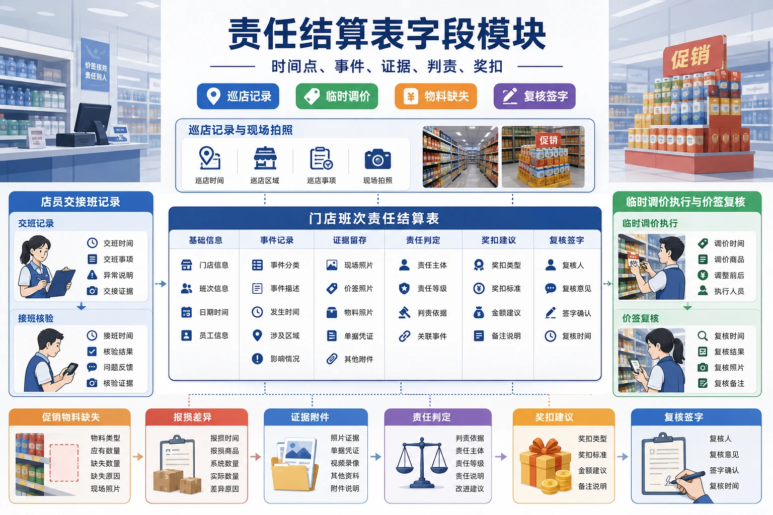 连锁门店交接班责任结算表模板与奖扣口径设计（2026年版）