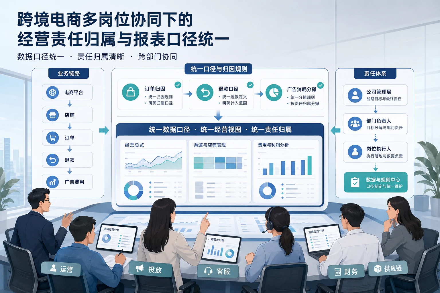 跨境电商多岗位协同下的经营责任归属与报表口径统一