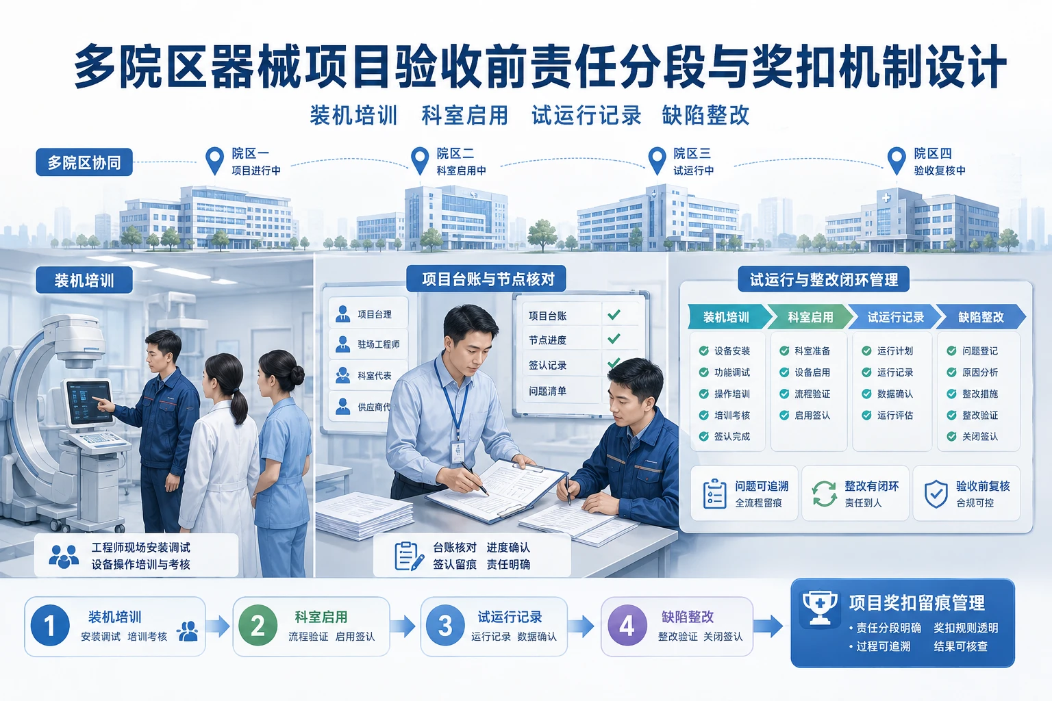 多院区器械项目验收前责任分段与奖扣机制设计