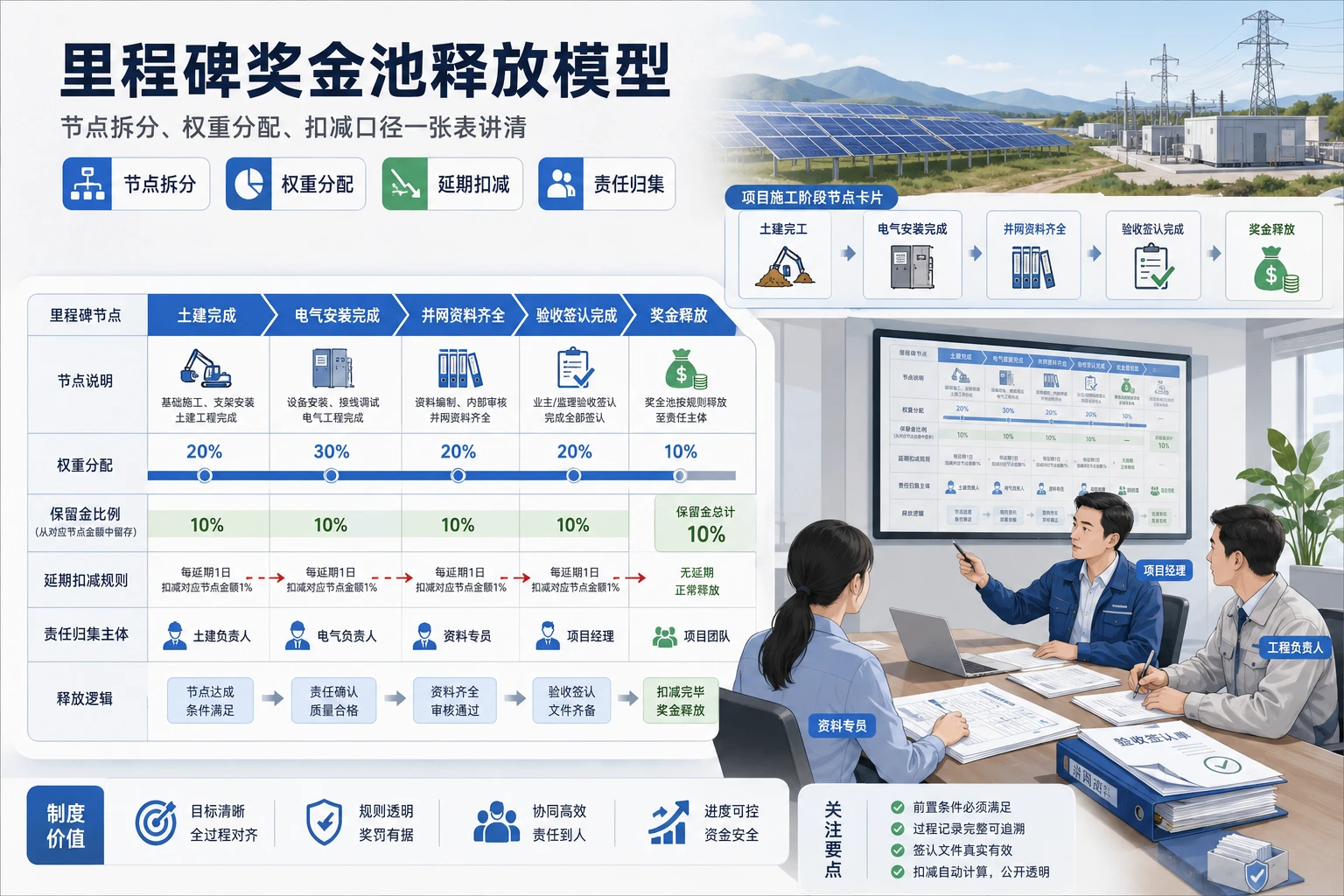 光伏EPC里程碑奖金池与并网资料协同释放机制设计（2026年版）