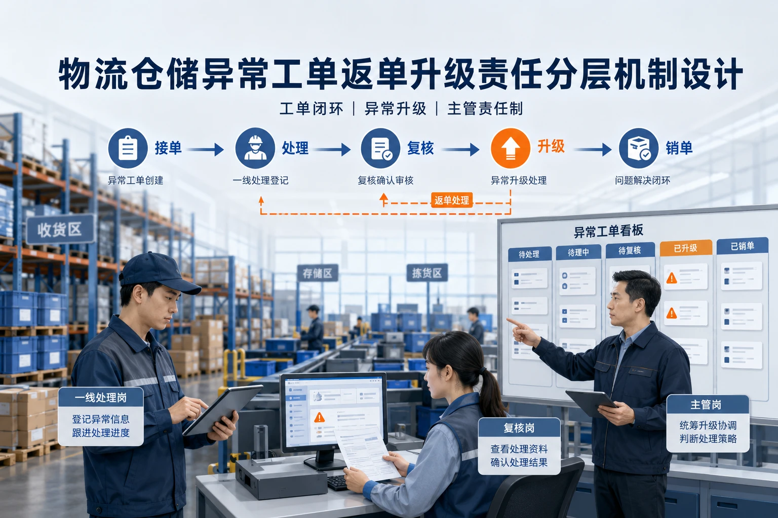 物流仓储异常工单返单升级责任分层机制设计