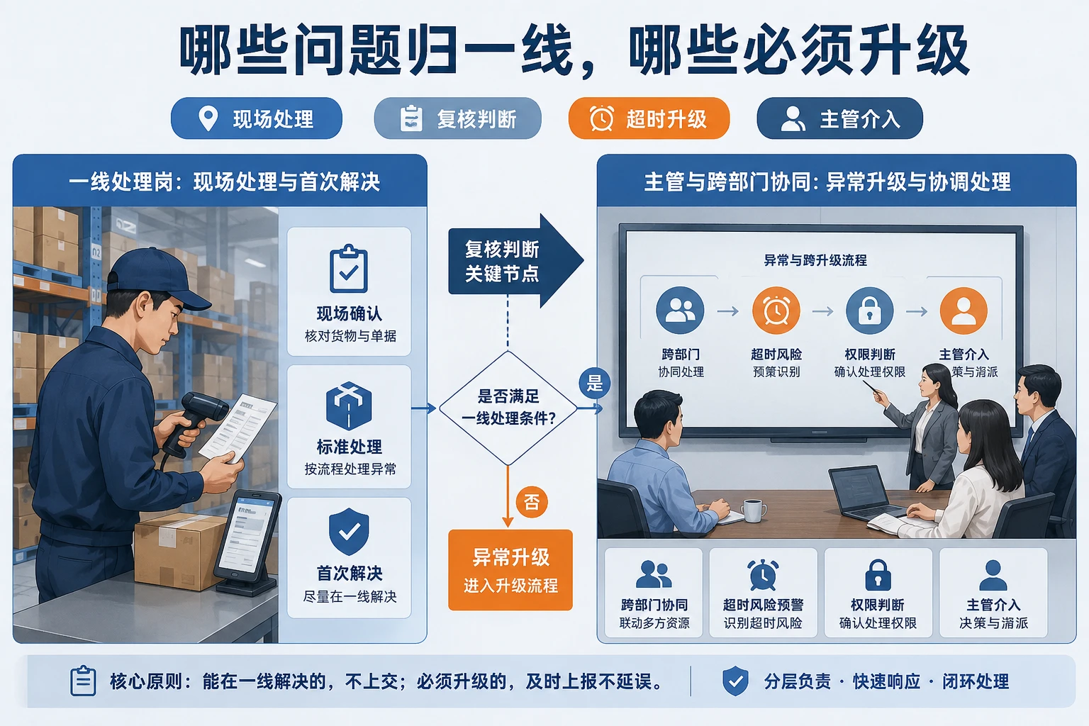 物流仓储异常工单返单升级责任分层机制设计
