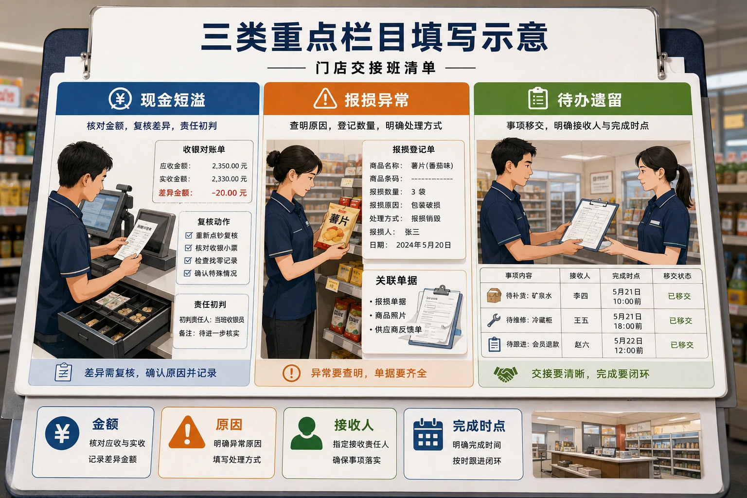 连锁门店早晚班店长交接清单与责任复盘模板（2026年版）
