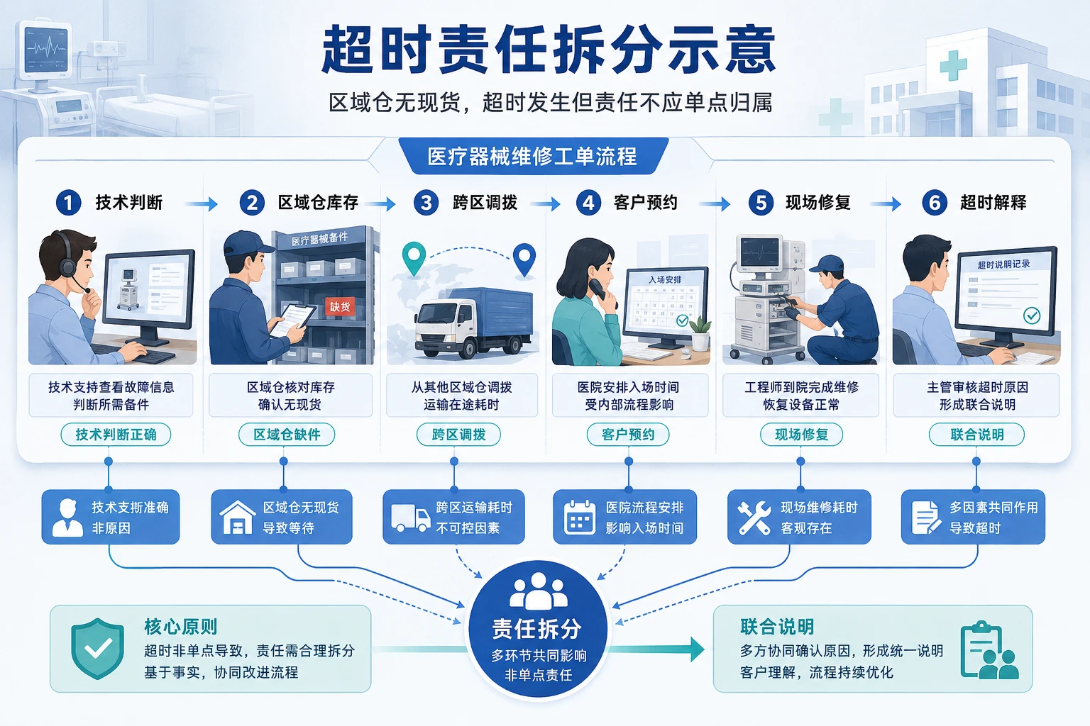 医疗器械备件预判与二次上门责任绩效闭环设计