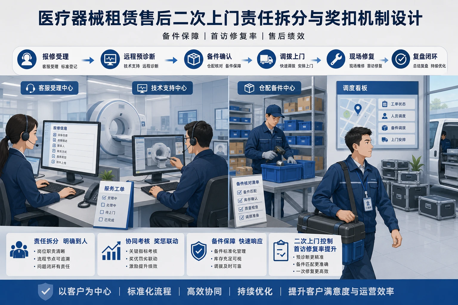 医疗器械租赁售后二次上门责任拆分与奖扣机制设计（2026年版）