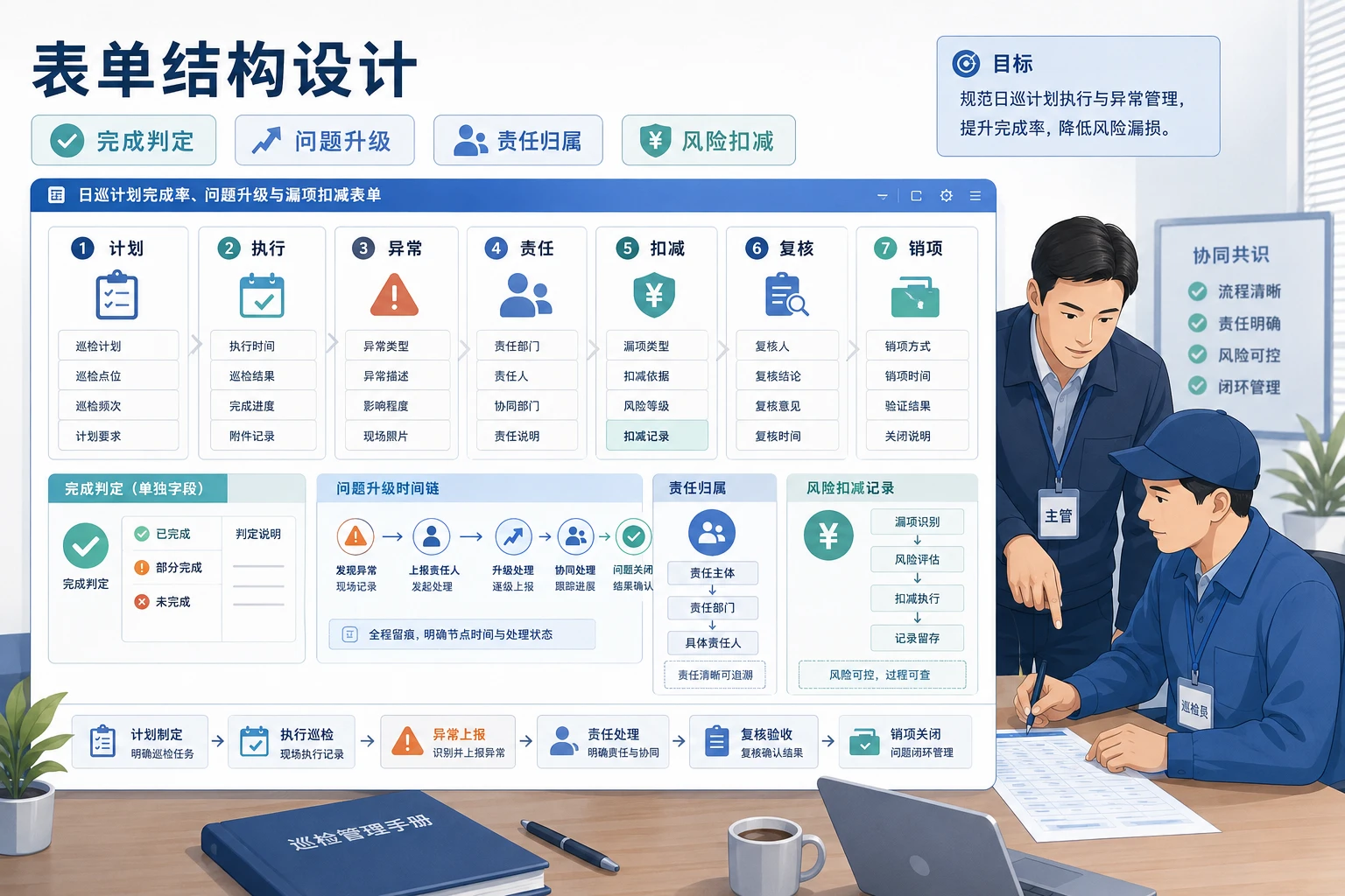 设备维保分散点位日巡完成率与漏检扣减表模板（2026年版）
