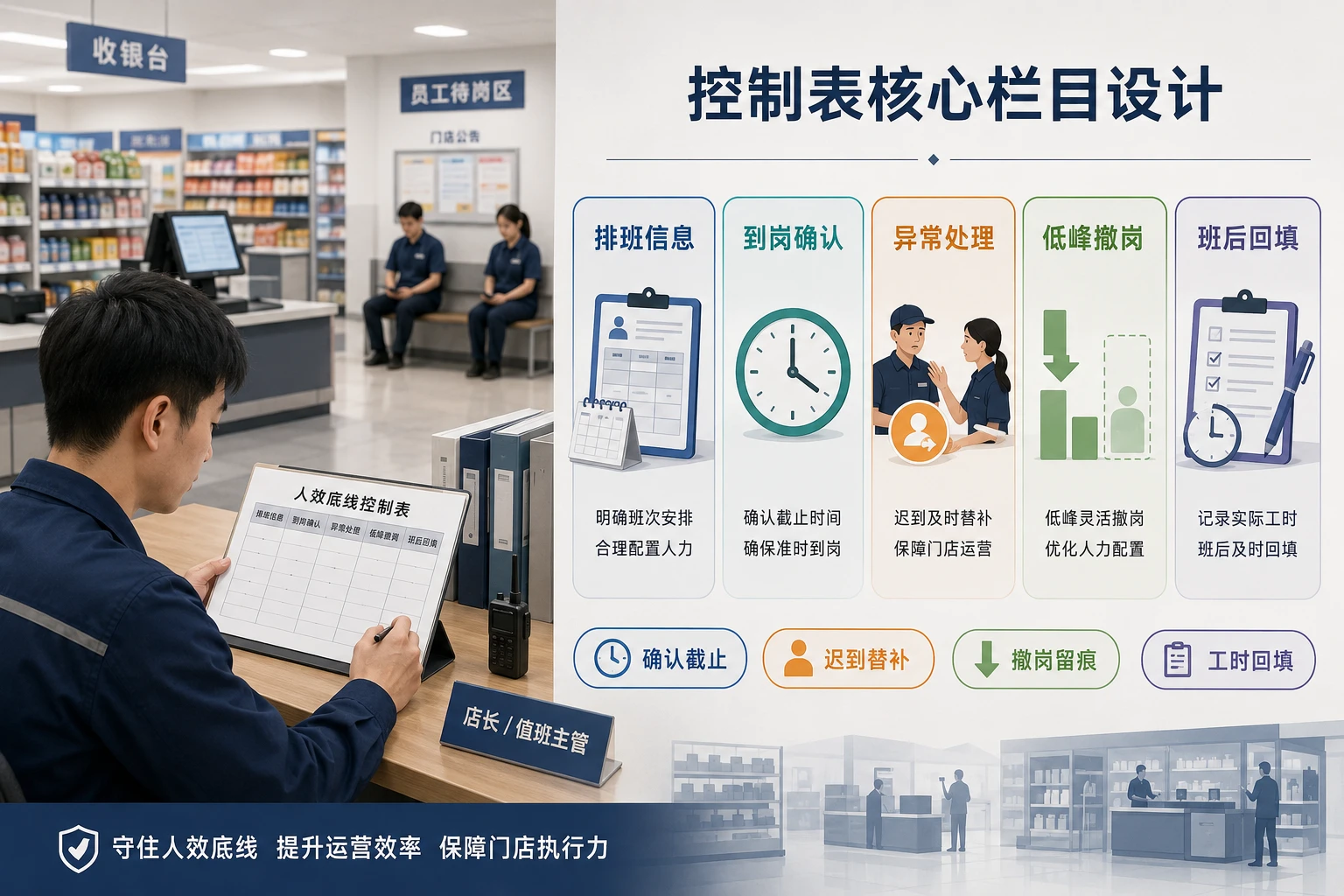2026年连锁门店小时工排班确认与人效底线控制表模板