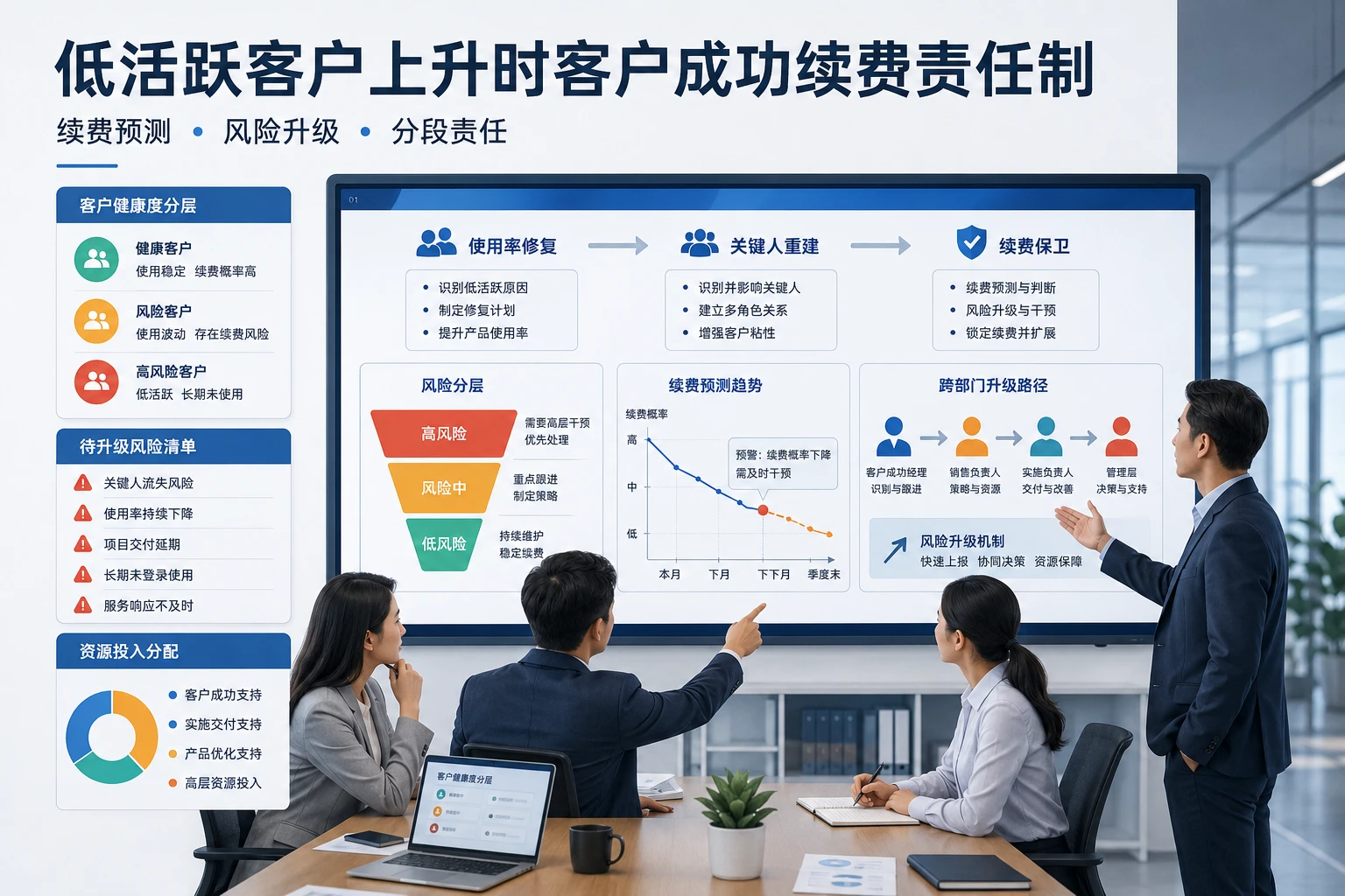 2026年低活跃客户上升时客户成功续费责任制怎么设计