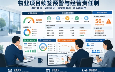 2026年物业项目续签预警怎么做：项目主管经营责任制、客户拜访与满意度波动管理