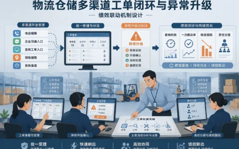 2026年物流仓储多渠道工单闭环怎么做：异常升级、主管责任制与绩效联动