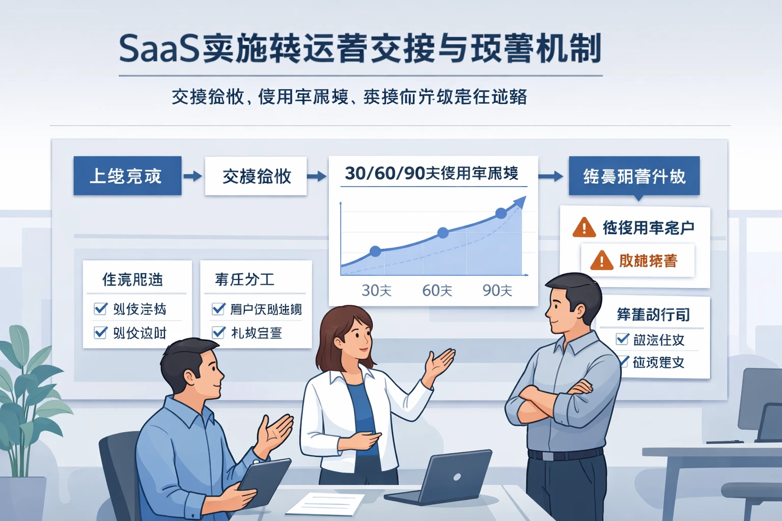 2026年SaaS实施转运营交接与使用率爬坡预警机制设计