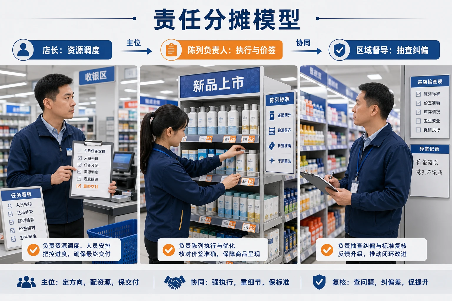 连锁门店新品上架责任划分与区域督导纠偏机制