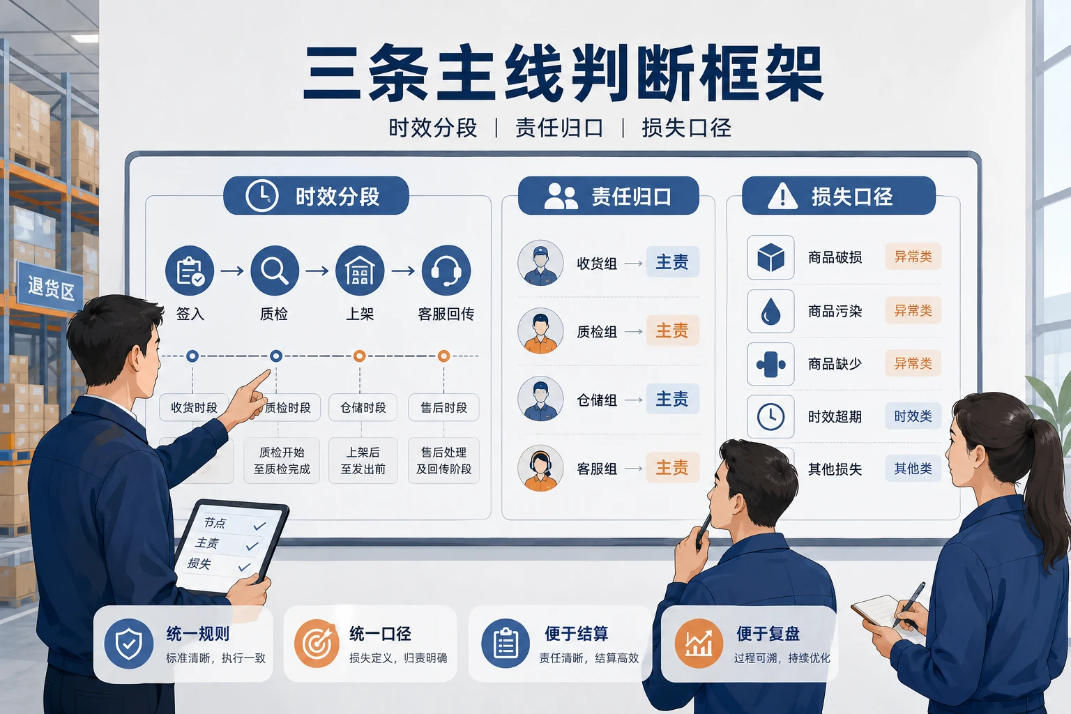 退货逆向超时责任划分与岗位结算规则设计