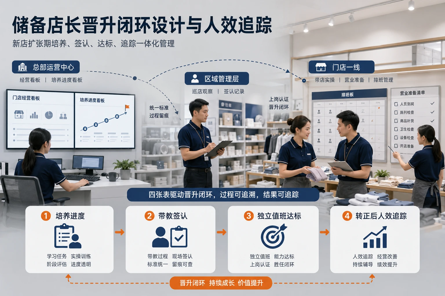 连锁新店扩张期储备店长晋升闭环设计与人效追踪