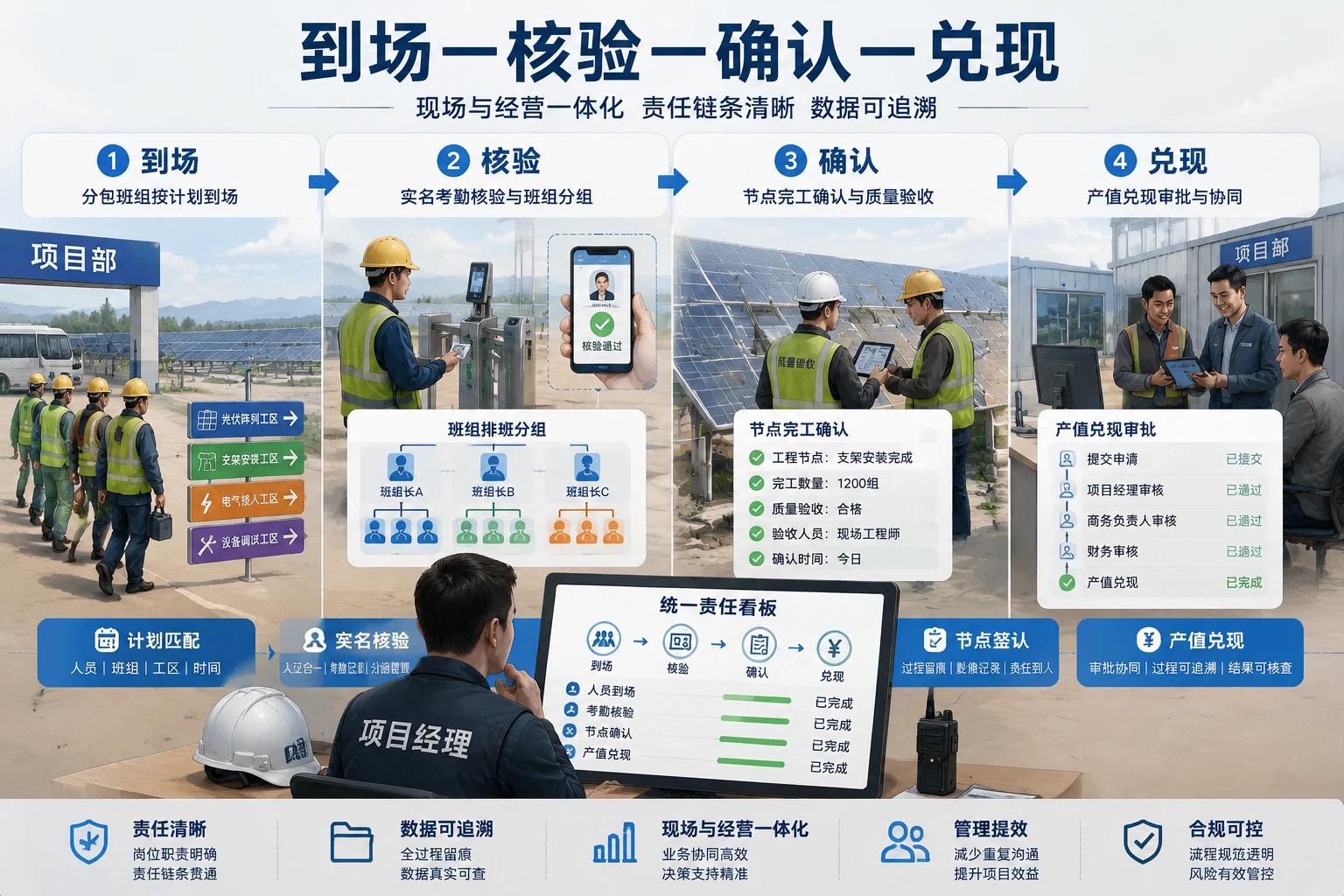 2026年光伏EPC抢装期分包考勤与产值兑现联动机制设计