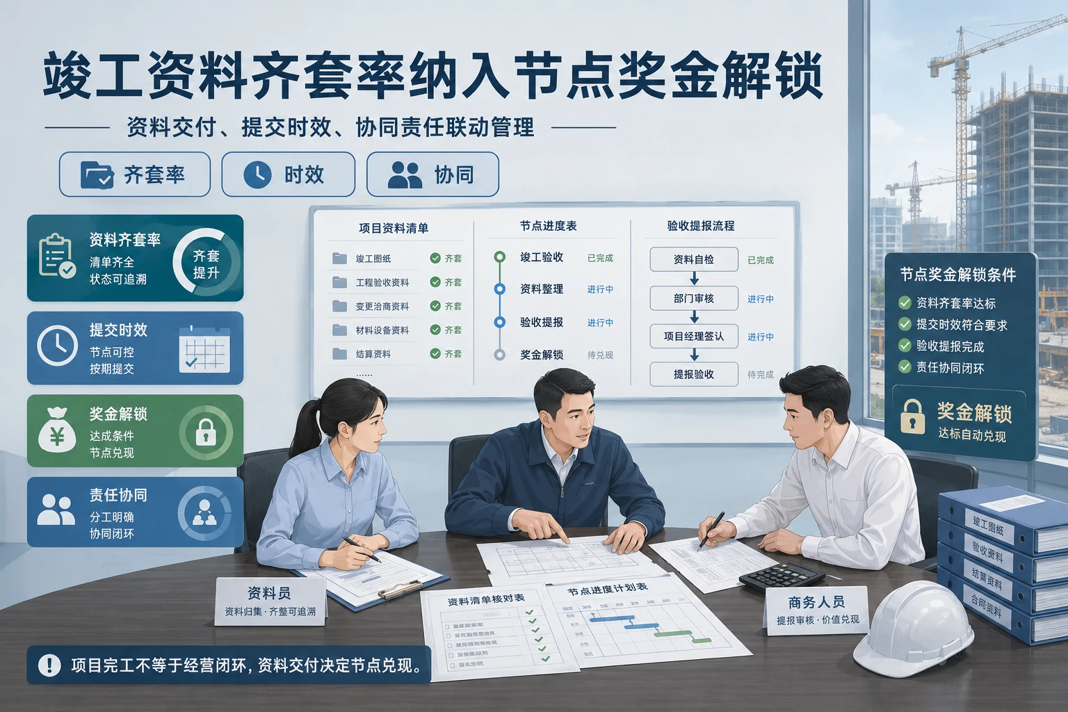 2026年竣工资料齐套率如何纳入项目节点奖金解锁机制