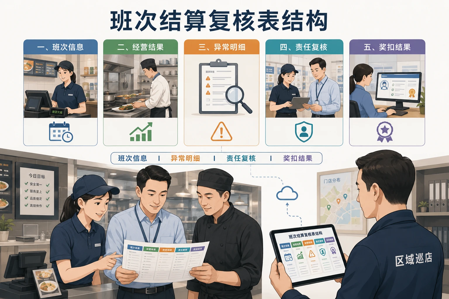 团餐多档口班次结算复核表怎么设计（2026年版）