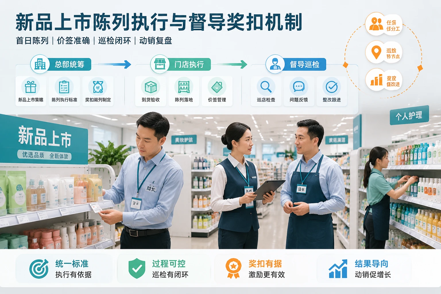 连锁门店新品上市陈列执行与区域督导奖扣机制设计（2026年版）