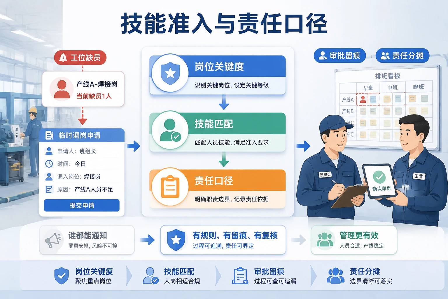关键工位缺员下的临时调岗与产能责任分摊机制设计