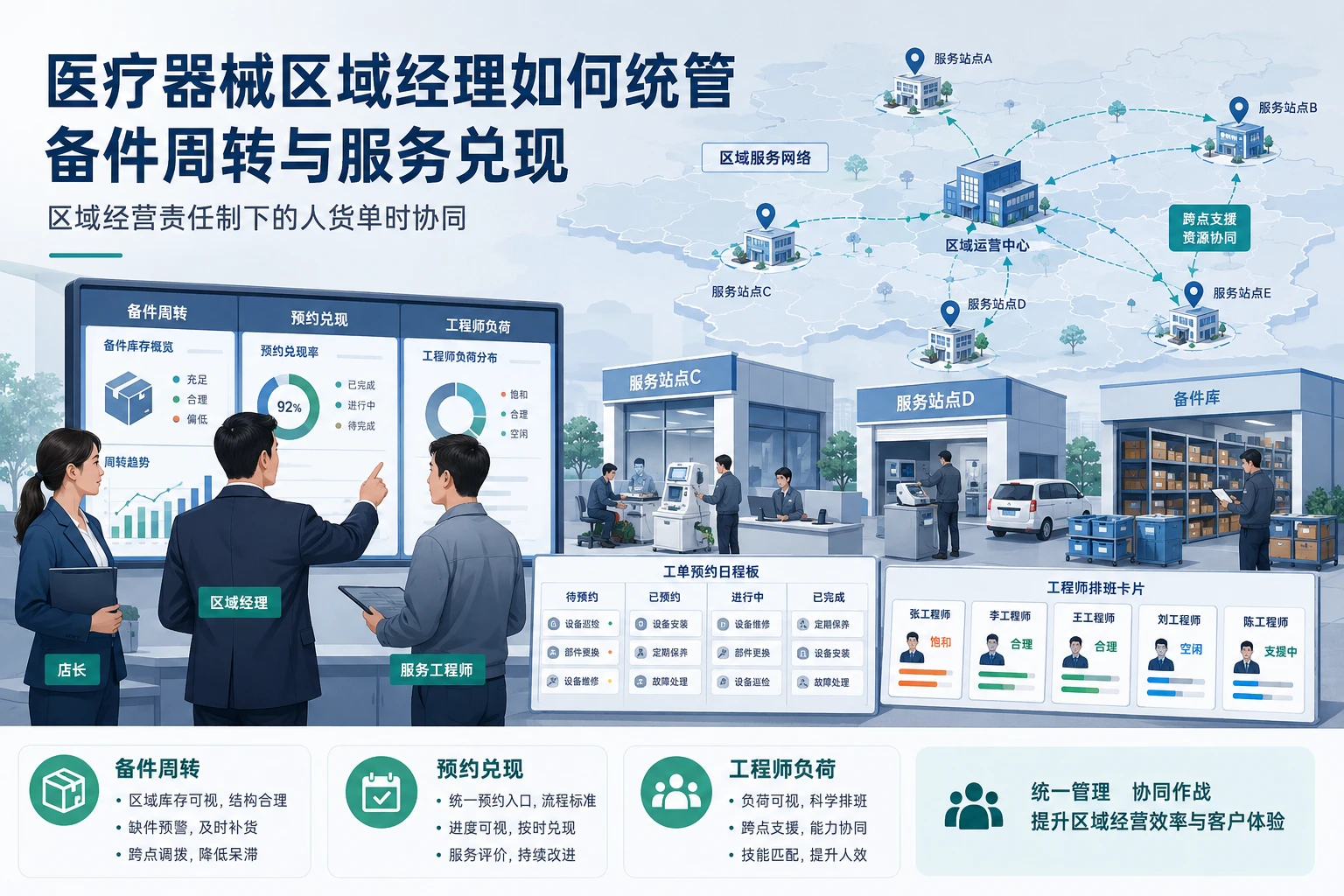 医疗器械区域经理如何统管备件周转与服务兑现