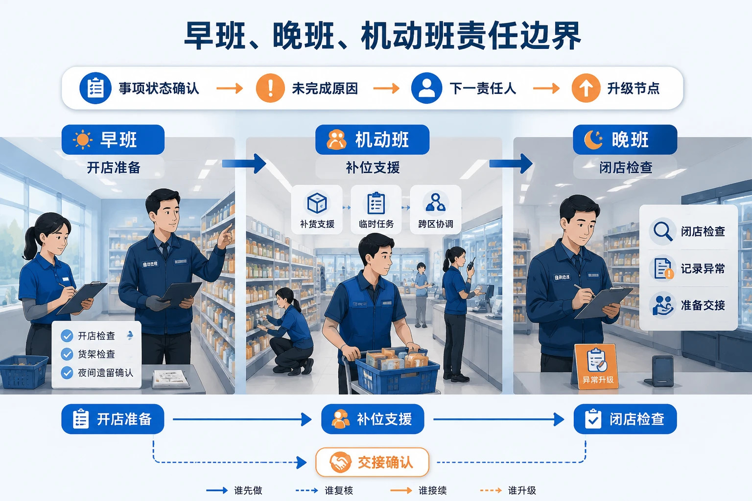 连锁门店值班经理班次交接与异常升级机制设计