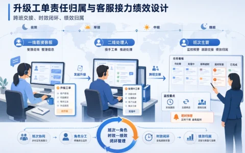 跨境电商升级工单责任归属怎么定：客服接力、班次闭环与绩效扣减设计