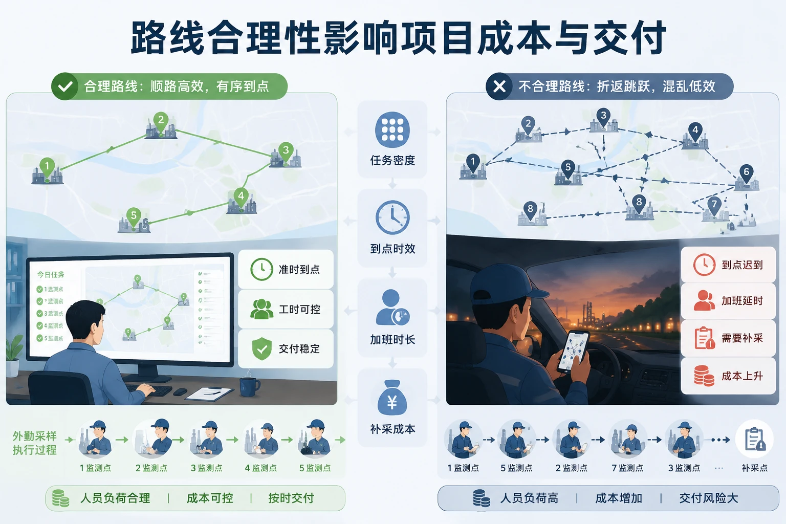 环保监测采样路线编排与项目组人效平衡机制设计（2026年版）