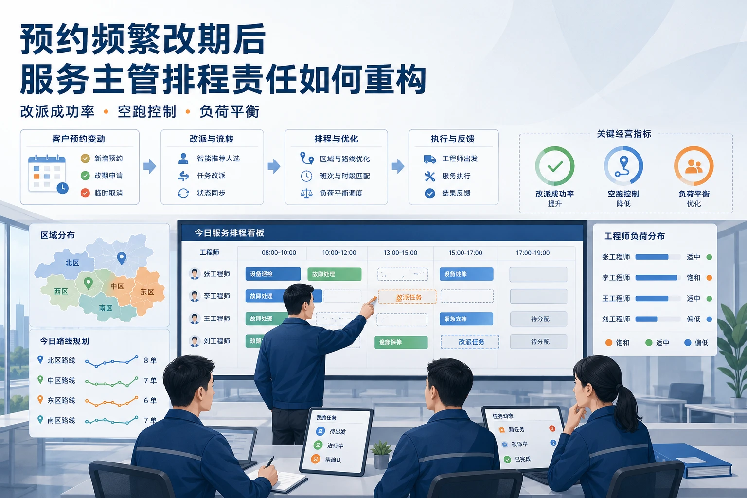 预约频繁改期后服务主管排程责任如何重构