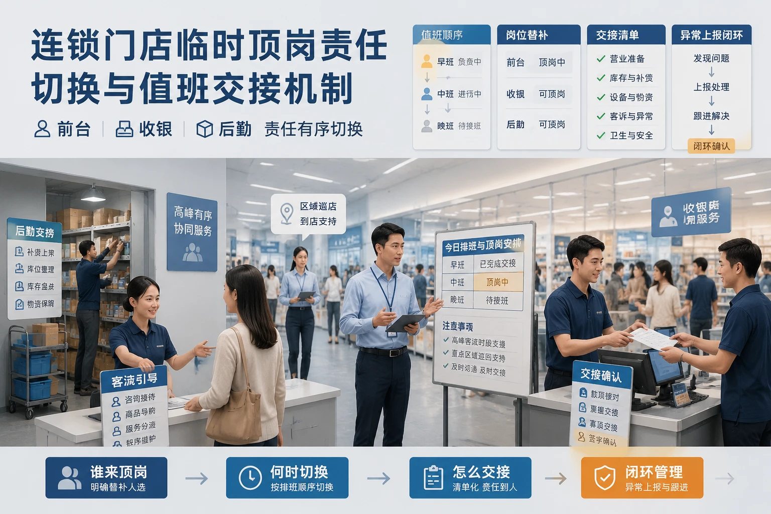 2026年连锁门店临时顶岗责任切换与值班交接机制设计