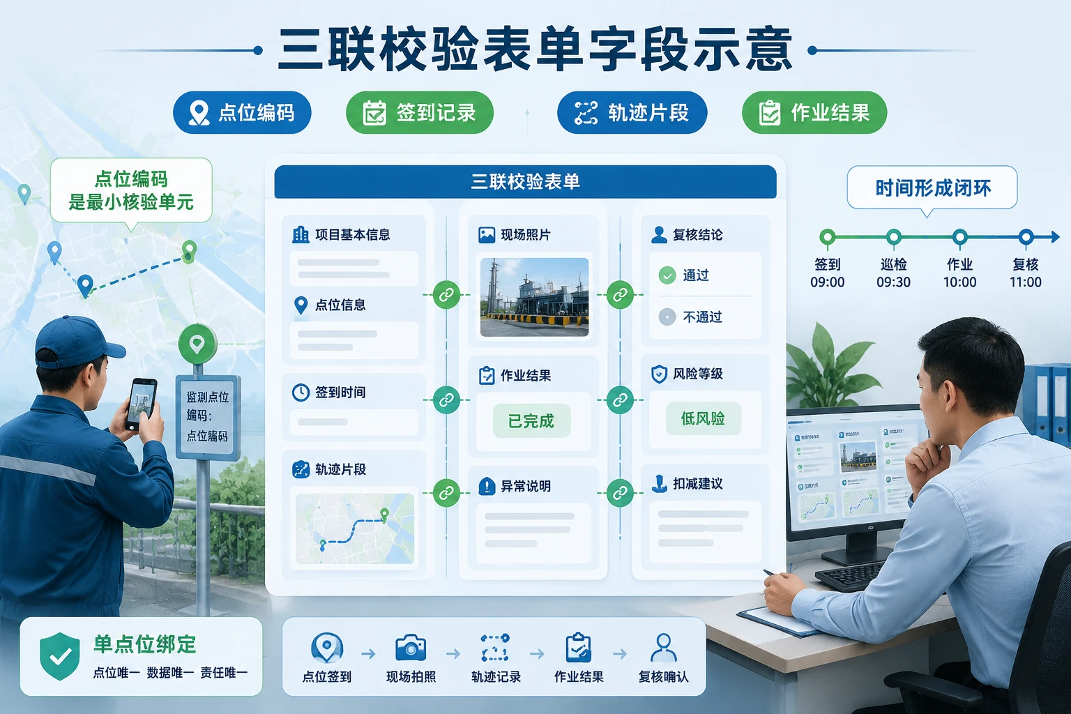 环保监测外勤三联校验表与风险扣减规则模板（2026年版）