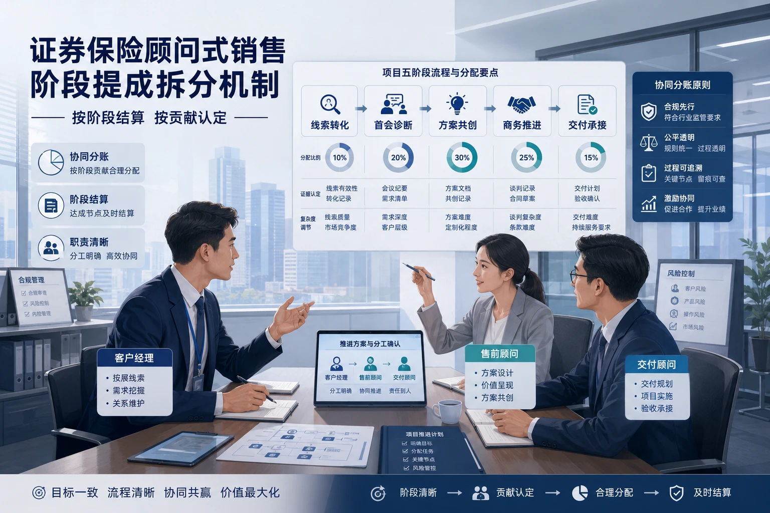2026年证券保险顾问式销售阶段提成拆分机制设计