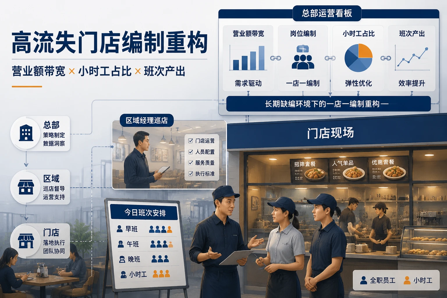 连锁餐饮高流失门店编制重构与小时工占比联动机制