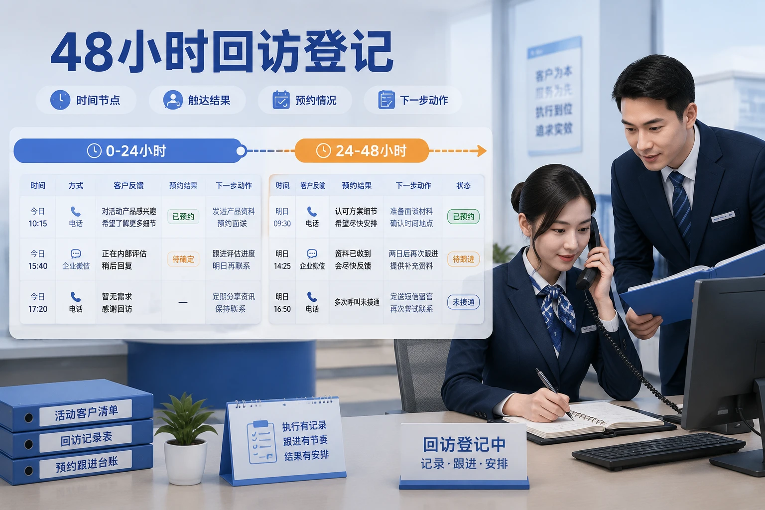 社区支行活动后名单分配与48小时回访复盘表模板（2026年版）