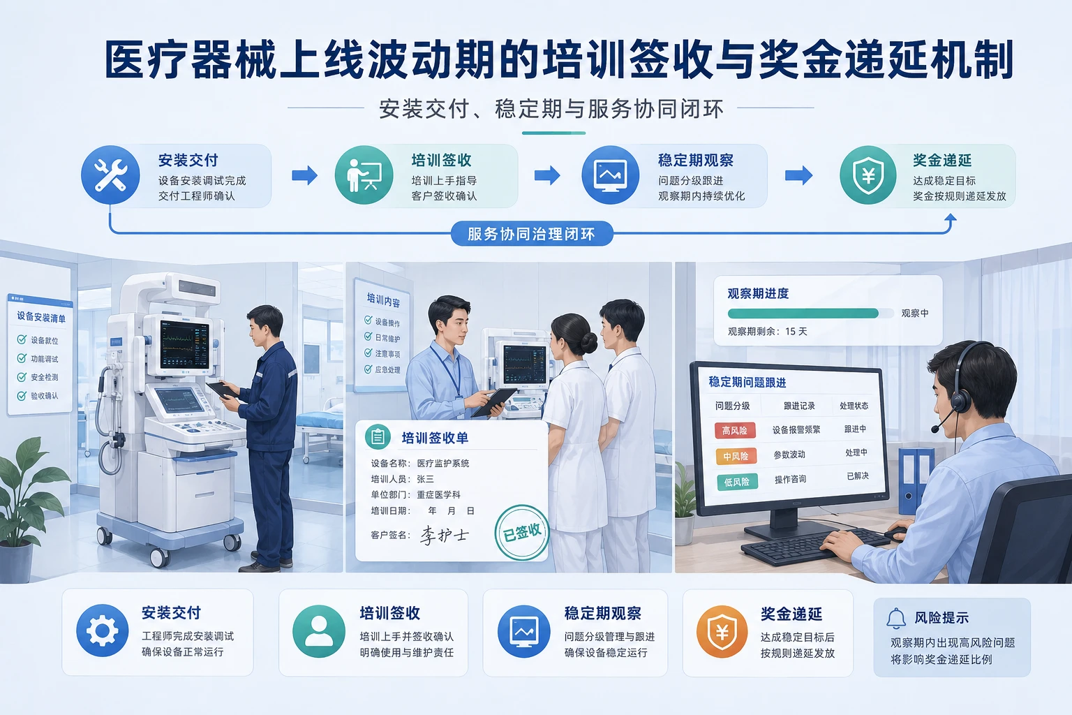 2026年医疗器械上线波动期的培训签收与奖金递延机制设计